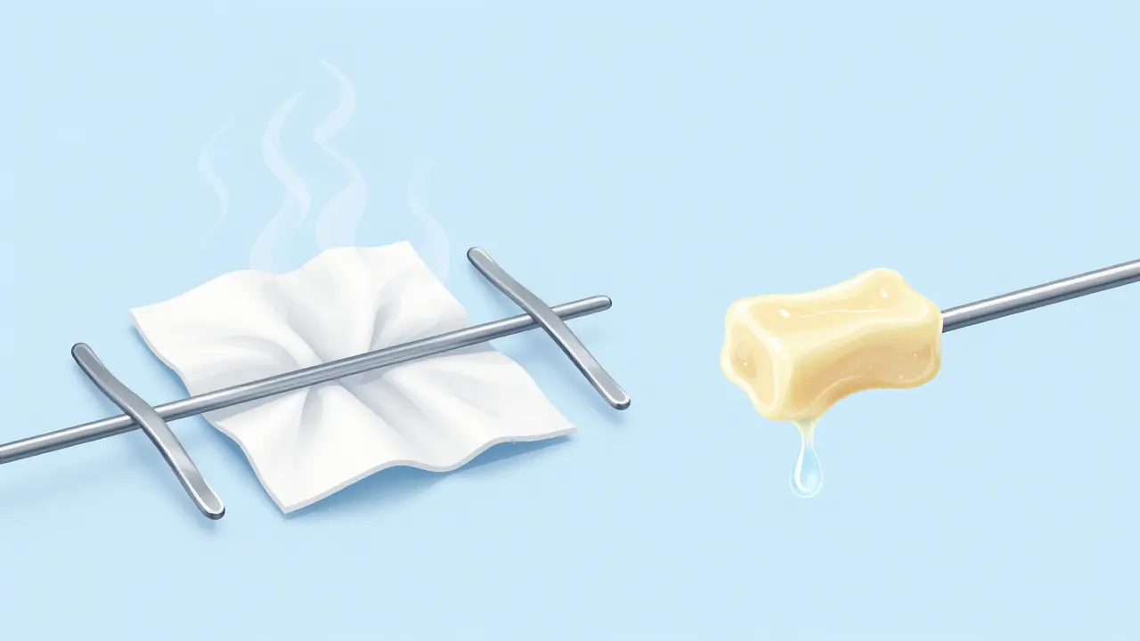 Ilustrace sušení drátu před aplikací ochranného vosku