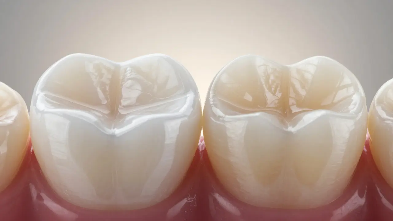 Comparison of glossy ceramic and matte composite dental restoration materials