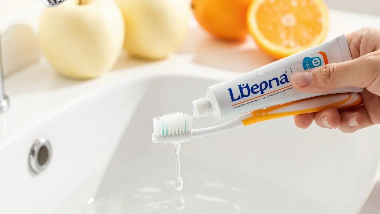 Ruční čištění zubů měkkým kartáčkem a fluoridovou pastou jako prevence